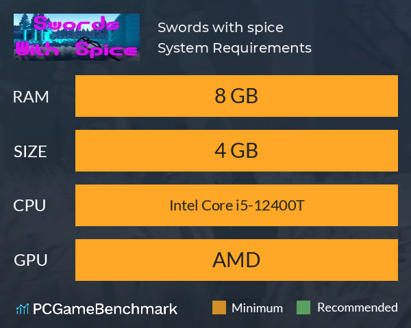 Swords with spice System Requirements PC Graph - Can I Run Swords with spice Swords with spice System Requirements PC Graph - Can I Run Swords with spice