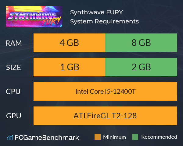 Synthwave FURY System Requirements PC Graph - Can I Run Synthwave FURY Synthwave FURY System Requirements PC Graph - Can I Run Synthwave FURY