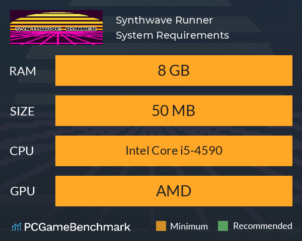 Synthwave Runner System Requirements PC Graph - Can I Run Synthwave Runner Synthwave Runner System Requirements PC Graph - Can I Run Synthwave Runner