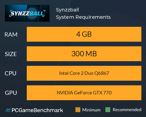 Synzzball System Requirements PC Graph - Can I Run Synzzball Synzzball System Requirements PC Graph - Can I Run Synzzball