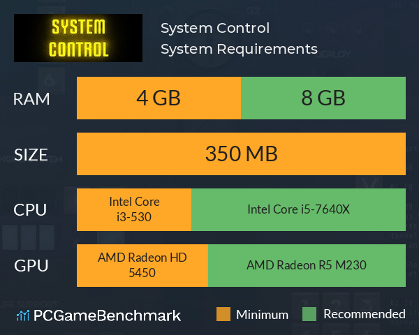 System Control System Requirements PC Graph - Can I Run System Control System Control System Requirements PC Graph - Can I Run System Control