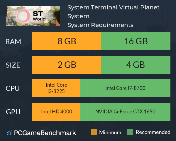 System Terminal: Virtual Planet System System Requirements PC Graph - Can I Run System Terminal: Virtual Planet System System Terminal: Virtual Planet System System Requirements PC Graph - Can I Run System Terminal: Virtual Planet System