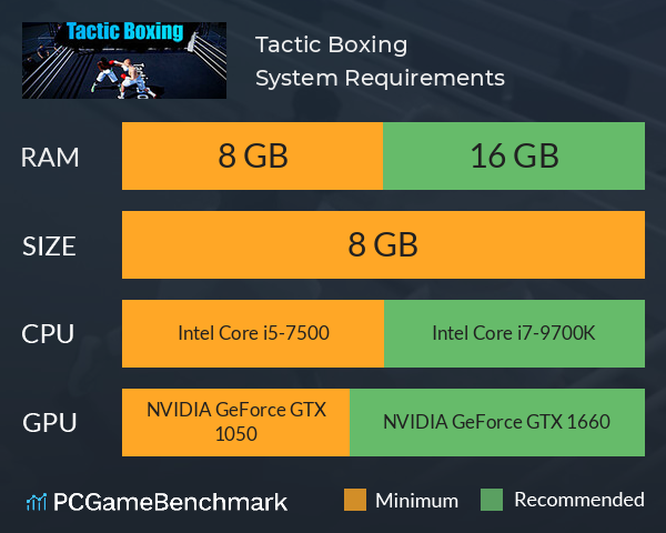 Tactic Boxing System Requirements PC Graph - Can I Run Tactic Boxing