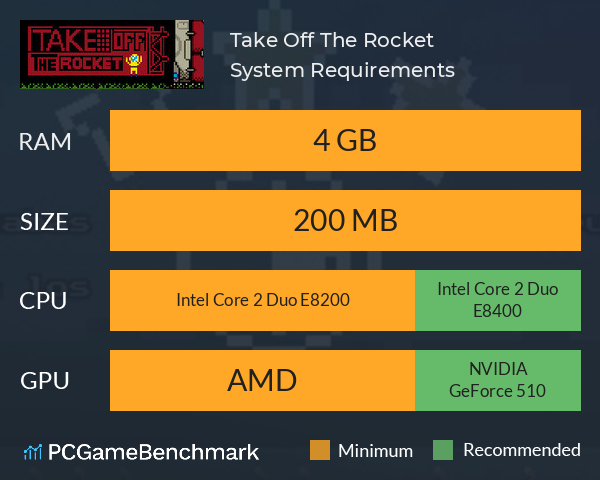 Take Off The Rocket System Requirements PC Graph - Can I Run Take Off The Rocket Take Off The Rocket System Requirements PC Graph - Can I Run Take Off The Rocket