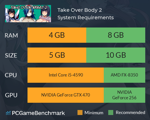 Take Over Body 2 System Requirements PC Graph - Can I Run Take Over Body 2 Take Over Body 2 System Requirements PC Graph - Can I Run Take Over Body 2
