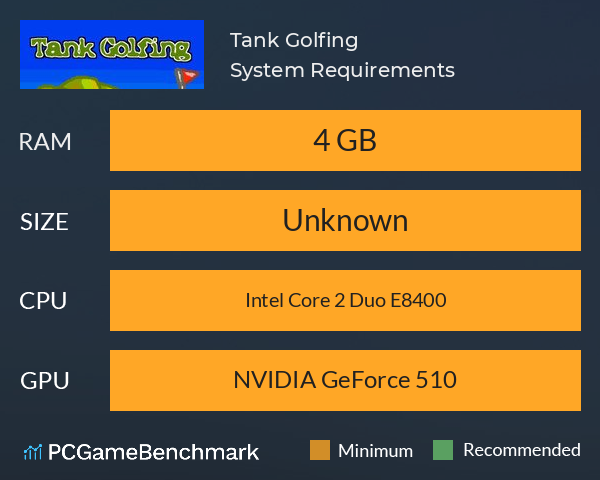 Tank Golfing System Requirements PC Graph - Can I Run Tank Golfing