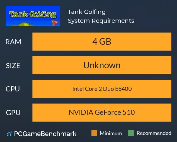 Tank Golfing System Requirements PC Graph - Can I Run Tank Golfing Tank Golfing System Requirements PC Graph - Can I Run Tank Golfing