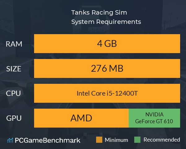 Tanks Racing Sim System Requirements PC Graph - Can I Run Tanks Racing Sim Tanks Racing Sim System Requirements PC Graph - Can I Run Tanks Racing Sim