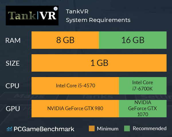 TankVR System Requirements PC Graph - Can I Run TankVR TankVR System Requirements PC Graph - Can I Run TankVR