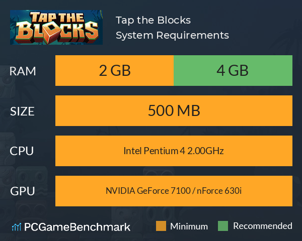 Tap the Blocks System Requirements PC Graph - Can I Run Tap the Blocks