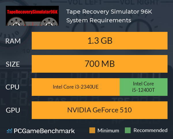 Tape Recovery Simulator 96K System Requirements PC Graph - Can I Run Tape Recovery Simulator 96K Tape Recovery Simulator 96K System Requirements PC Graph - Can I Run Tape Recovery Simulator 96K
