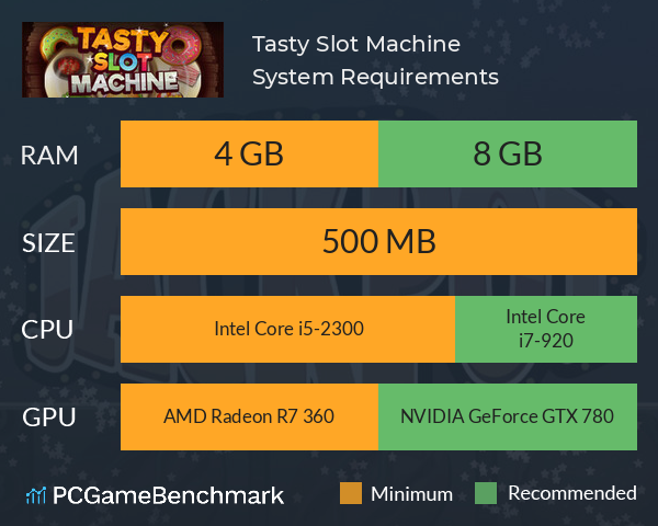 Tasty Slot Machine System Requirements PC Graph - Can I Run Tasty Slot Machine Tasty Slot Machine System Requirements PC Graph - Can I Run Tasty Slot Machine