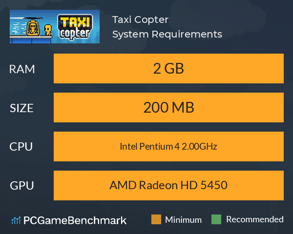 Taxi Copter System Requirements PC Graph - Can I Run Taxi Copter