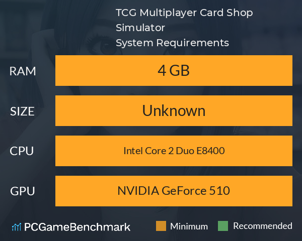 TCG Multiplayer Card Shop Simulator System Requirements PC Graph - Can I Run TCG Multiplayer Card Shop Simulator TCG Multiplayer Card Shop Simulator System Requirements PC Graph - Can I Run TCG Multiplayer Card Shop Simulator