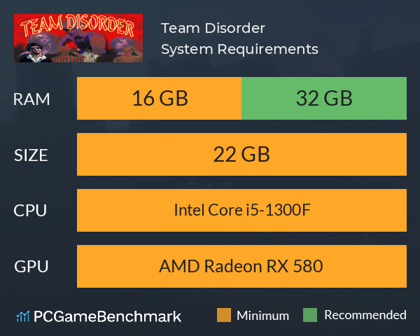 Team Disorder System Requirements PC Graph - Can I Run Team Disorder Team Disorder System Requirements PC Graph - Can I Run Team Disorder