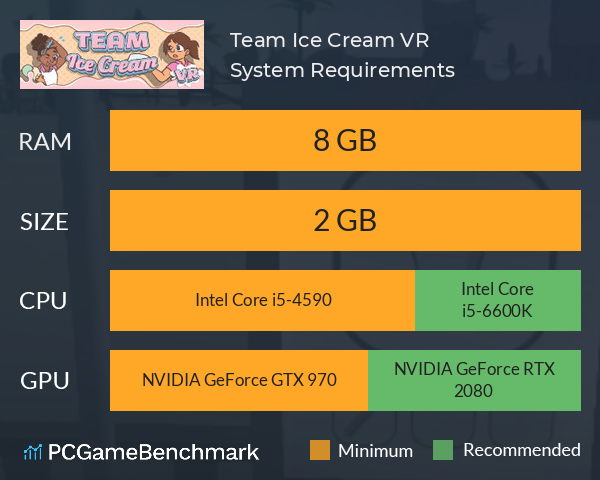 Team Ice Cream VR System Requirements PC Graph - Can I Run Team Ice Cream VR Team Ice Cream VR System Requirements PC Graph - Can I Run Team Ice Cream VR