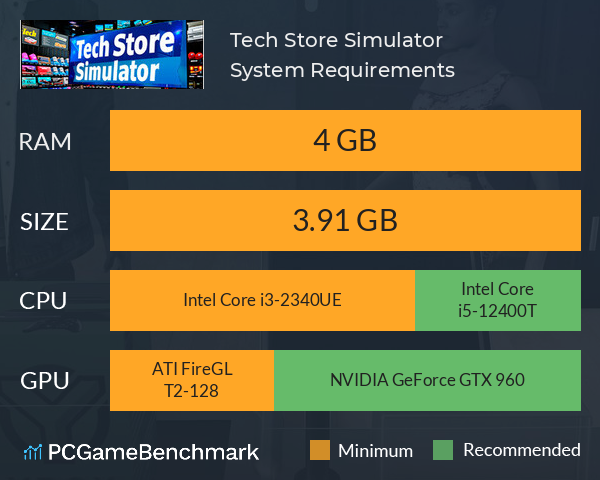 Tech Store Simulator System Requirements PC Graph - Can I Run Tech Store Simulator Tech Store Simulator System Requirements PC Graph - Can I Run Tech Store Simulator