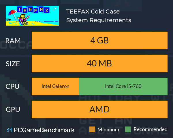 TEEFAX: Cold Case System Requirements PC Graph - Can I Run TEEFAX: Cold Case