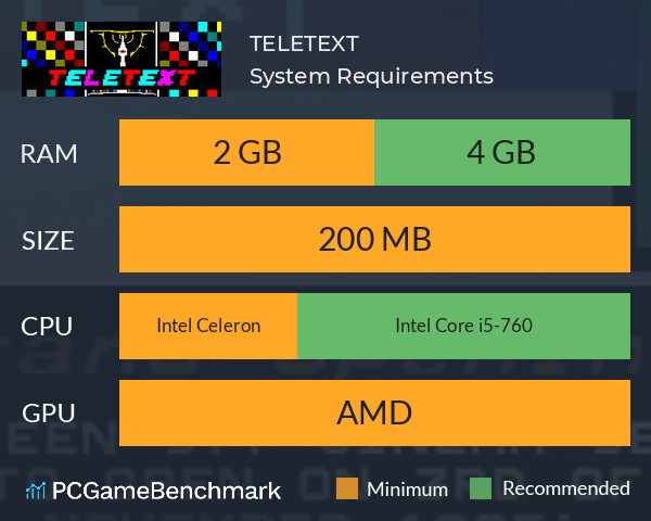 TELETEXT System Requirements PC Graph - Can I Run TELETEXT TELETEXT System Requirements PC Graph - Can I Run TELETEXT