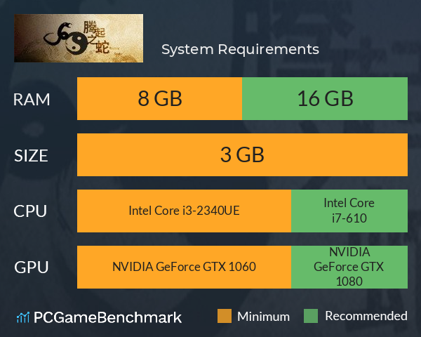 腾起之蛇 System Requirements PC Graph - Can I Run 腾起之蛇