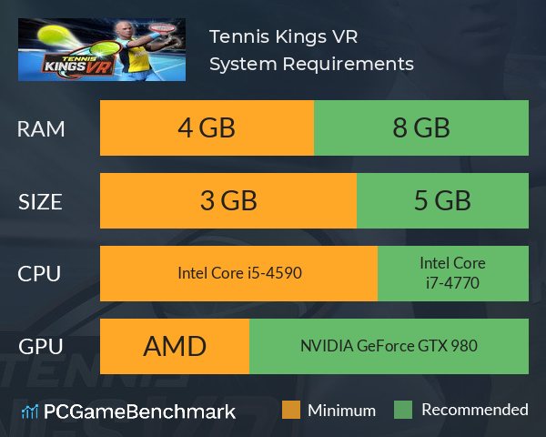 Tennis Kings VR System Requirements PC Graph - Can I Run Tennis Kings VR