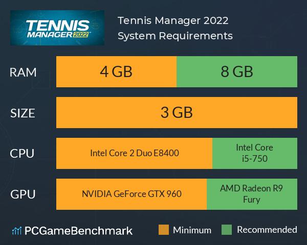 Tennis Manager 2022 System Requirements PC Graph - Can I Run Tennis Manager 2022