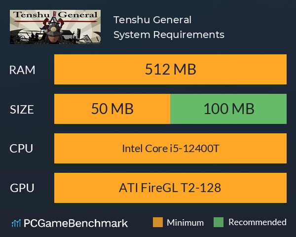 Tenshu General System Requirements PC Graph - Can I Run Tenshu General Tenshu General System Requirements PC Graph - Can I Run Tenshu General