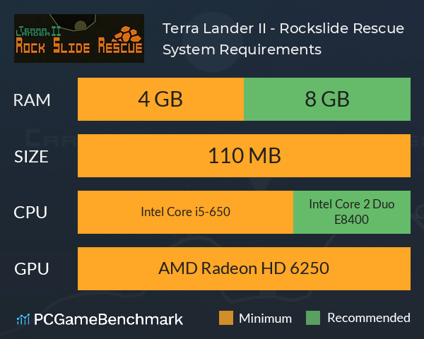 Terra Lander II - Rockslide Rescue System Requirements PC Graph - Can I Run Terra Lander II - Rockslide Rescue