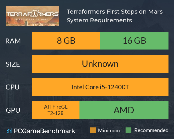 Terraformers: First Steps on Mars System Requirements PC Graph - Can I Run Terraformers: First Steps on Mars