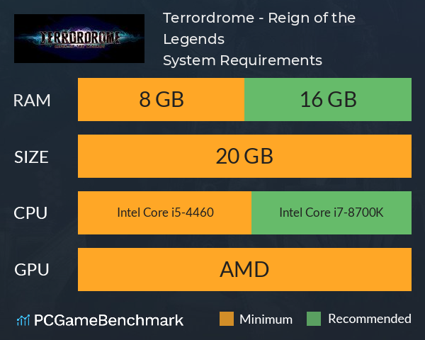 Terrordrome - Reign of the Legends System Requirements PC Graph - Can I Run Terrordrome - Reign of the Legends Terrordrome - Reign of the Legends System Requirements PC Graph - Can I Run Terrordrome - Reign of the Legends
