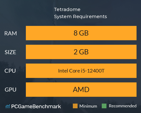 Tetradome System Requirements PC Graph - Can I Run Tetradome Tetradome System Requirements PC Graph - Can I Run Tetradome