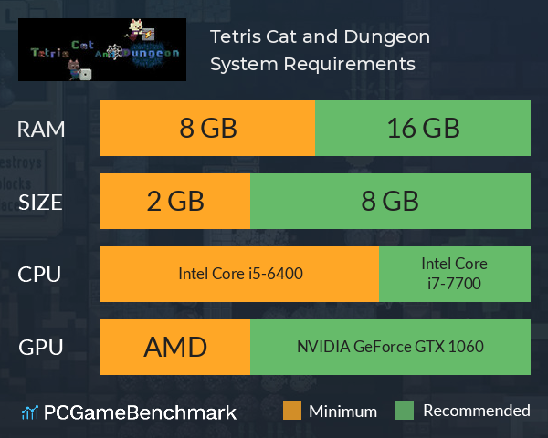 Tetris Cat and Dungeon System Requirements PC Graph - Can I Run Tetris Cat and Dungeon