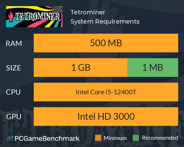 Tetrominer System Requirements PC Graph - Can I Run Tetrominer Tetrominer System Requirements PC Graph - Can I Run Tetrominer