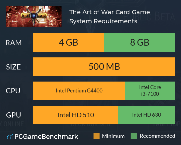 The Art of War: Card Game System Requirements PC Graph - Can I Run The Art of War: Card Game The Art of War: Card Game System Requirements PC Graph - Can I Run The Art of War: Card Game