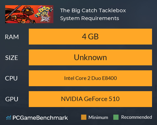 The Big Catch: Tacklebox System Requirements PC Graph - Can I Run The Big Catch: Tacklebox The Big Catch: Tacklebox System Requirements PC Graph - Can I Run The Big Catch: Tacklebox
