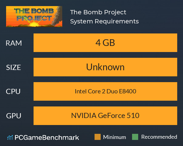 The Bomb Project System Requirements PC Graph - Can I Run The Bomb Project The Bomb Project System Requirements PC Graph - Can I Run The Bomb Project