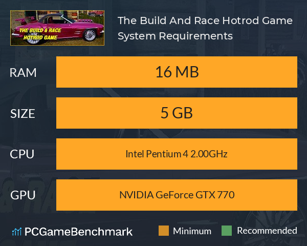 The Build And Race Hotrod Game System Requirements PC Graph - Can I Run The Build And Race Hotrod Game
