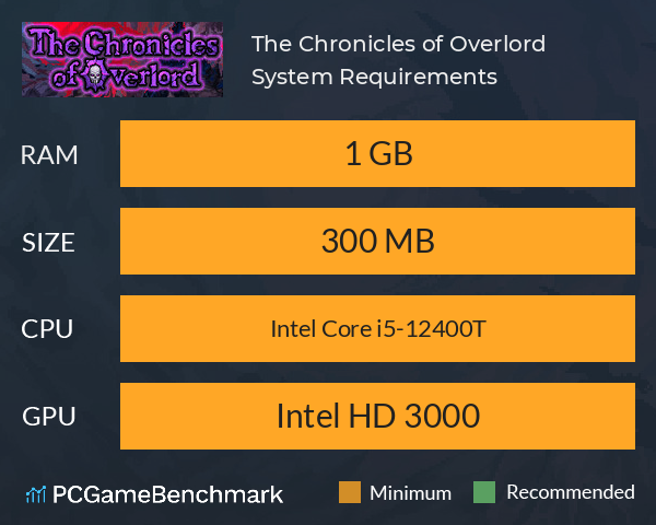 The Chronicles of Overlord System Requirements PC Graph - Can I Run The Chronicles of Overlord The Chronicles of Overlord System Requirements PC Graph - Can I Run The Chronicles of Overlord