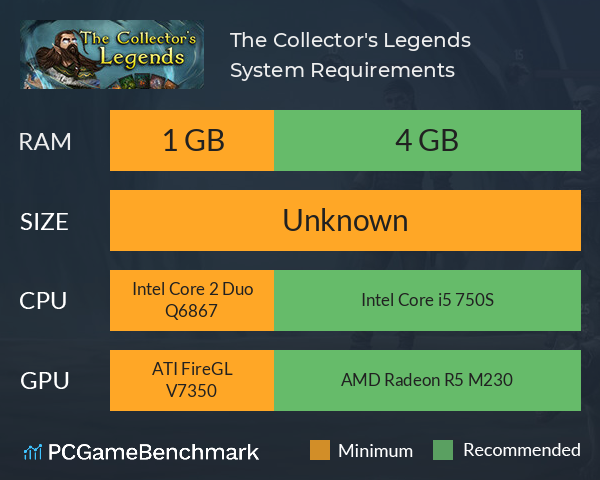 The Collector's Legends System Requirements PC Graph - Can I Run The Collector's Legends