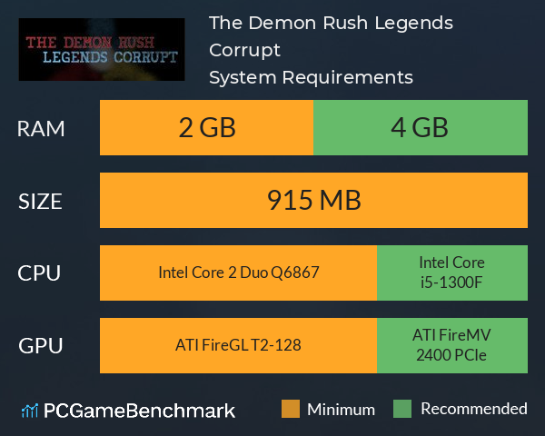 The Demon Rush: Legends Corrupt System Requirements PC Graph - Can I Run The Demon Rush: Legends Corrupt The Demon Rush: Legends Corrupt System Requirements PC Graph - Can I Run The Demon Rush: Legends Corrupt
