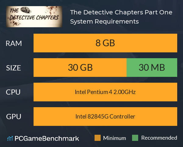 The Detective Chapters: Part One System Requirements PC Graph - Can I Run The Detective Chapters: Part One The Detective Chapters: Part One System Requirements PC Graph - Can I Run The Detective Chapters: Part One