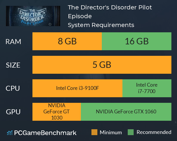The Director's Disorder: Pilot Episode System Requirements PC Graph - Can I Run The Director's Disorder: Pilot Episode The Director's Disorder: Pilot Episode System Requirements PC Graph - Can I Run The Director's Disorder: Pilot Episode