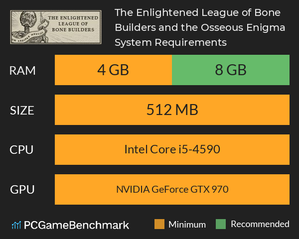 The Enlightened League of Bone Builders and the Osseous Enigma System Requirements PC Graph - Can I Run The Enlightened League of Bone Builders and the Osseous Enigma The Enlightened League of Bone Builders and the Osseous Enigma System Requirements PC Graph - Can I Run The Enlightened League of Bone Builders and the Osseous Enigma