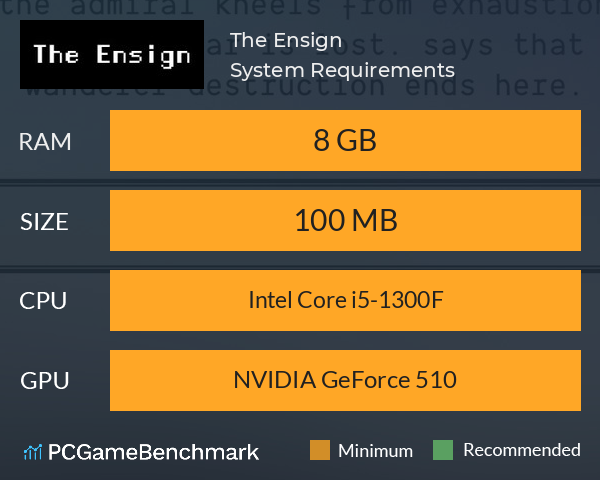 The Ensign System Requirements PC Graph - Can I Run The Ensign The Ensign System Requirements PC Graph - Can I Run The Ensign