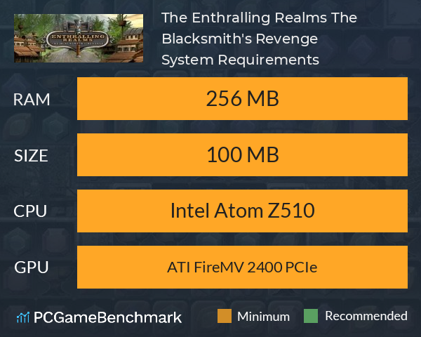The Enthralling Realms: The Blacksmith's Revenge System Requirements PC Graph - Can I Run The Enthralling Realms: The Blacksmith's Revenge The Enthralling Realms: The Blacksmith's Revenge System Requirements PC Graph - Can I Run The Enthralling Realms: The Blacksmith's Revenge