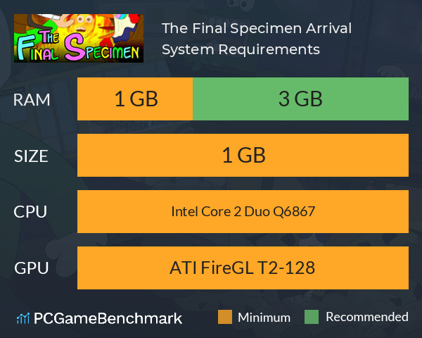 The Final Specimen: Arrival System Requirements PC Graph - Can I Run The Final Specimen: Arrival The Final Specimen: Arrival System Requirements PC Graph - Can I Run The Final Specimen: Arrival