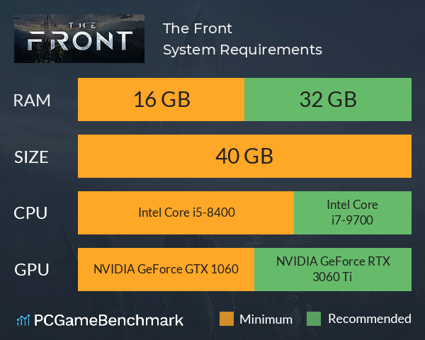 The Front System Requirements PC Graph - Can I Run The Front