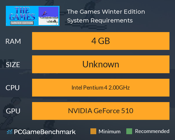The Games: Winter Edition System Requirements PC Graph - Can I Run The Games: Winter Edition