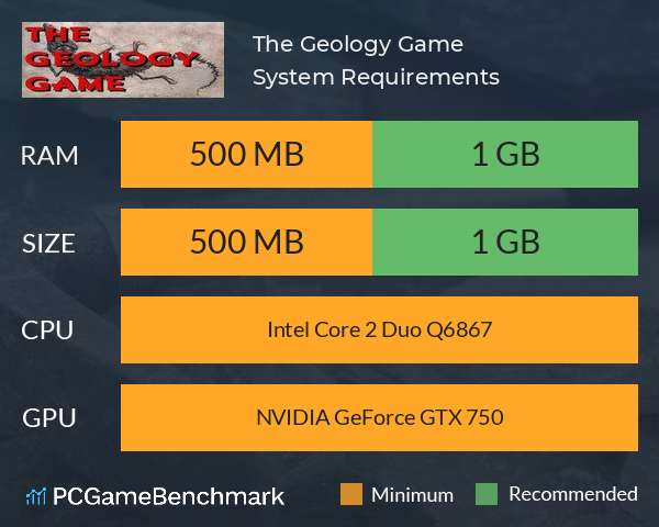 The Geology Game System Requirements PC Graph - Can I Run The Geology Game The Geology Game System Requirements PC Graph - Can I Run The Geology Game