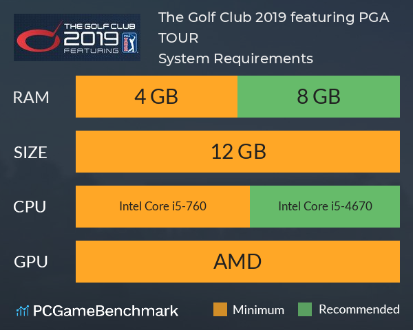 The Golf Club 2019 featuring PGA TOUR System Requirements PC Graph - Can I Run The Golf Club 2019 featuring PGA TOUR